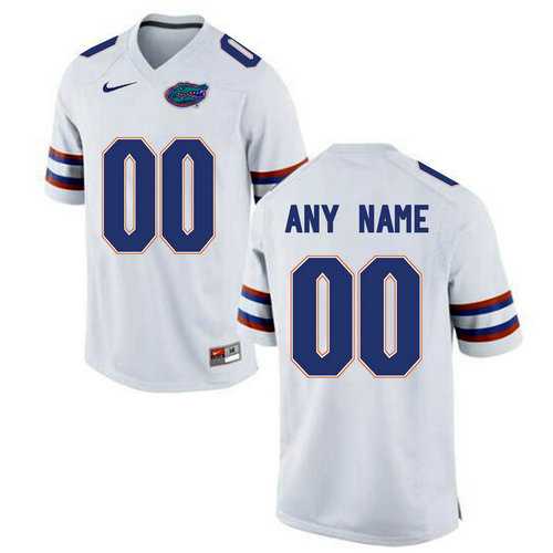 Mens Florida Gators White Customized College Jersey